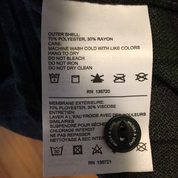 Wilder & Sons flannel button down NEVER WORN sz XL - Picture 5 of 5